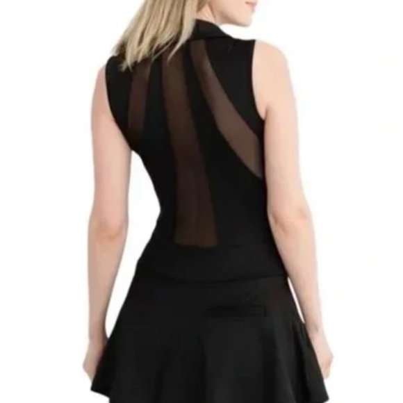 Olaya Sport Splice Mesh Back Tennis Pickleball Golf Dress Black XS - Picture 1 of 2